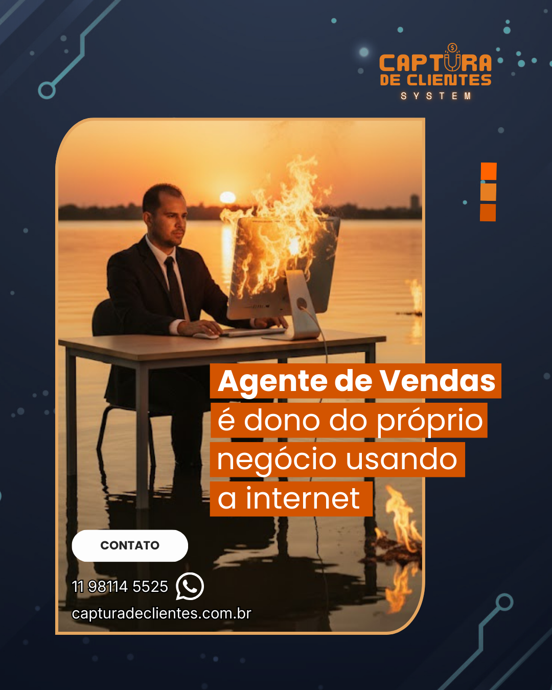 agente de vendas captura de clientes